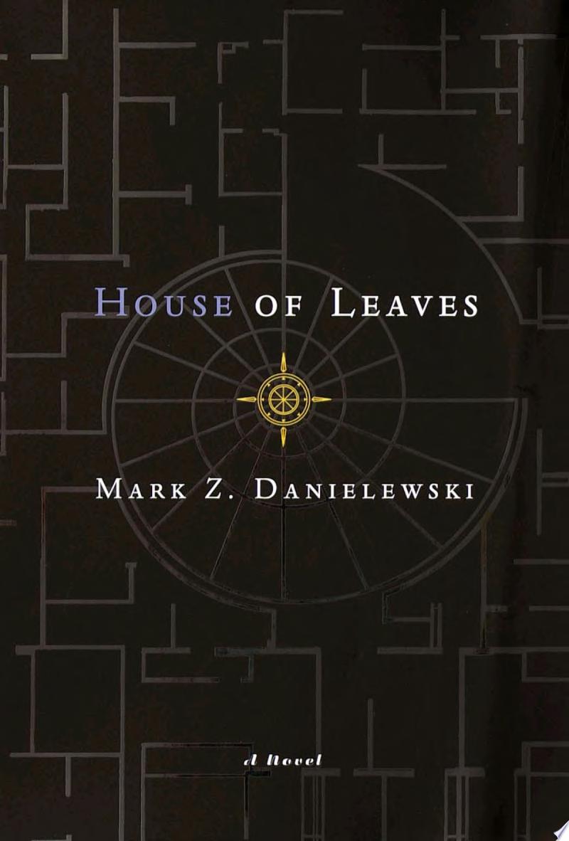 Cover for "House of Leaves" that has a blueprint pattern in the background