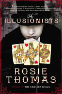 Cover for "The Illusionists" with a set of cards in front of a person with a top hat 
