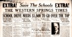 Example of a front page of The Western Springs Times. 