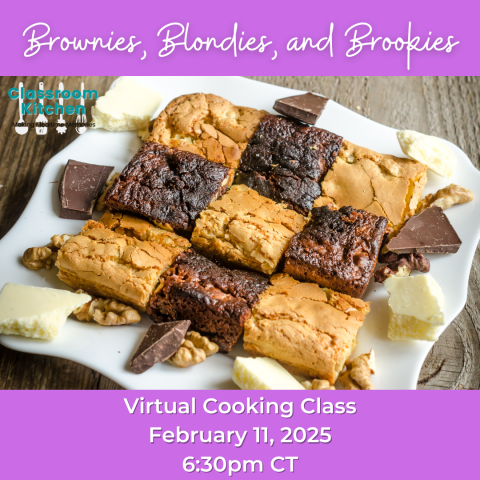 A platter of brownies and blondies