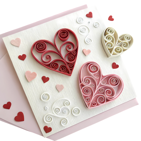 Paper Quilled Valentine Card